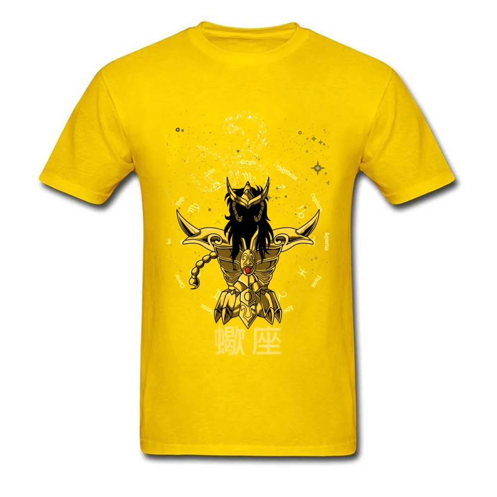 SCORPIO Tees Brand Round Neck Customized Short Sleeve All Cotton Men Top T-shirts Design Tee Shirts Wholesale SCORPIO yellow