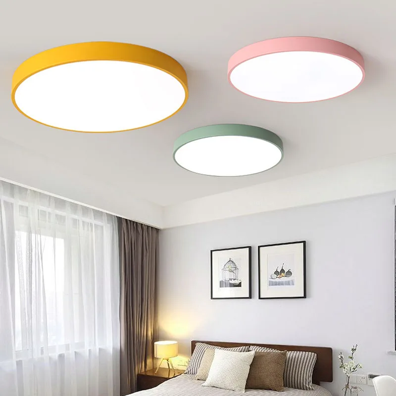 

LED Simple Ceiling Lights 5cm Bedroom Study Room remote lamp modern plafonnier led lighting home indoor Decoration plafondlamp