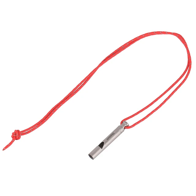 Ultralight Titanium Emergency Loud Whistle with Cord - Image 5
