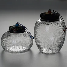 Забиваемый стеклянный контейнер для чая, банка для хранения, герметичный бак, Кухонный Контейнер для хранения, большой вместимости для чая, конфет, влагостойкий