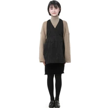 Профессиональный женский парикмахерский фартук с v-образным вырезом для салона Рабочая официантка гостиницы Фартук Униформа Парикмахерская накидка высокого качества