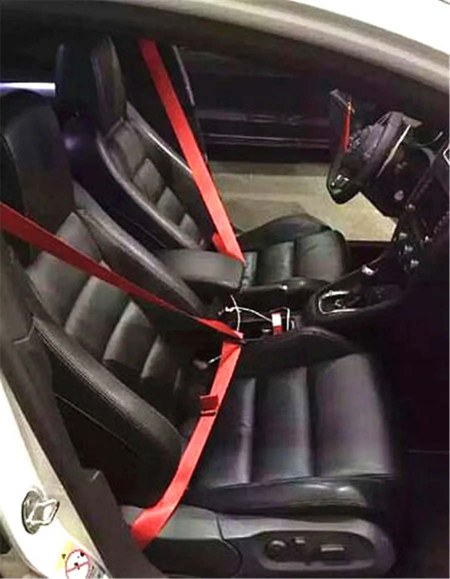 Универсальные красные Автомобильные ремни безопасности, расширитель ремня безопасности, Расширительная пряжка, регулируемый плечевой ремень безопасности для 1 комплекта сидений