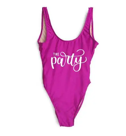 brown bodysuit PADDY DESIGN Wife Of The Party Swimsuit Casual One-piece Women Bathing Suit Wedding Bride Bridesmaid Swimwear For Lady Swimsuits mesh bodysuit Bodysuits