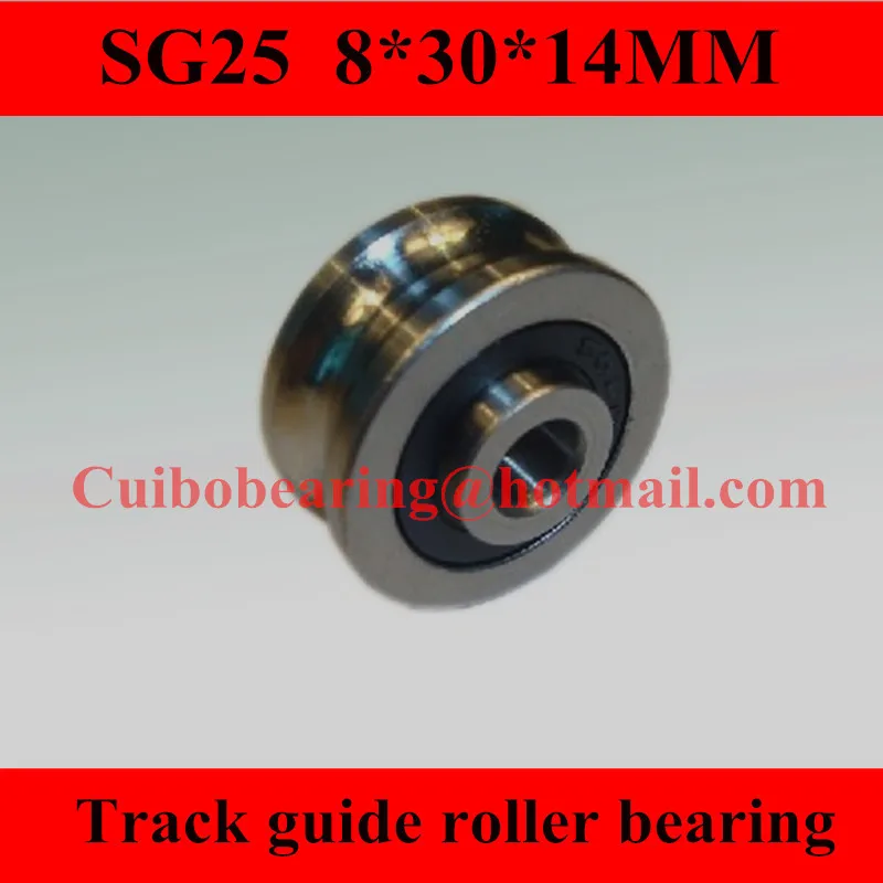 

20pcs high quality SG25 U Groove pulley wheel ball bearings 8*30*14mm Track guide roller bearing SG8RS (double row balls) ABEC-5
