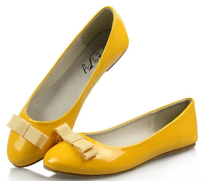 yellow flat shoes womens