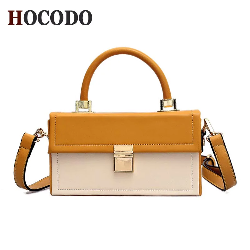 HOCODO بسيط الأزياء رفرف الإناث حقيبة مربع مربع صغير حزمة جودة بو Crossbody حقيبة المرأة حقائب كتف متنقلة يد