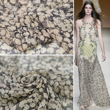 

Silk chiffon fabrics 100% silk fabrics fashion printed silk dress designer fabrics Chiffon Fabric Breathable
