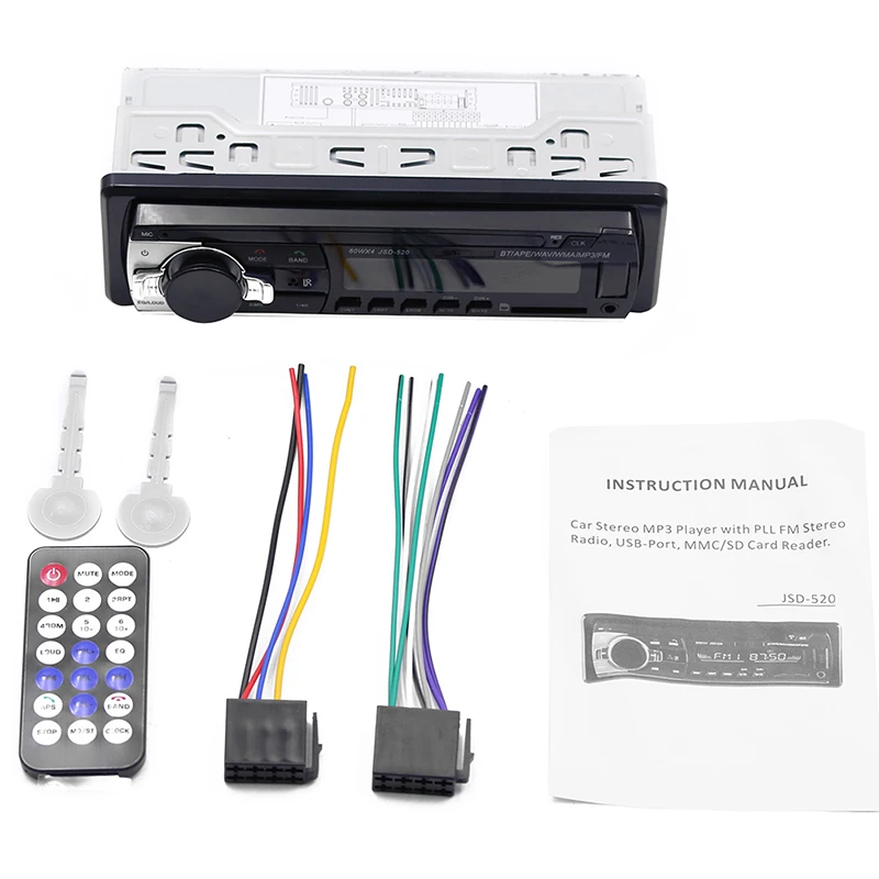 Autoradio 1 Din Car Radio Multimedia Mp3 Player Stereo Amplifier