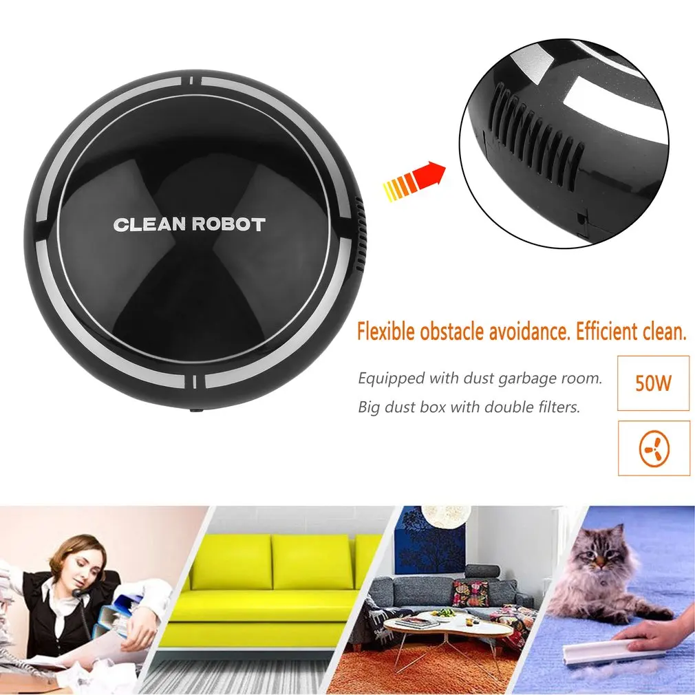 Mini Intelligent Electric Wireless Automatic Multi-directional Round Smart Sweeping Robot Vacuum Cleaner For Home Dropshipping