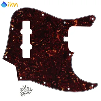 

New Red Tortoise 4 String JB Bass Pickguard Scratch Plate 4Ply & Screws for 10 Hole JB Bass