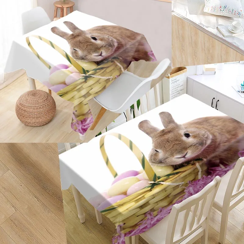 Tablecloth Пользовательские кролик крышка стола прямоугольная защита дома украшения элегантные свадебные Водонепроницаемый маслостойкая Скатерть# JKL333J - Цвет: Tablecloth