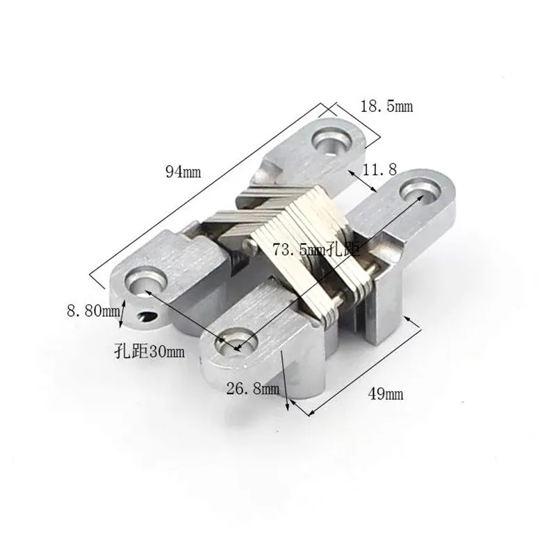 KK& FING 304 нержавеющая сталь цинковый сплав скрытые петли невидимые скрытые складные дверные петли с винтом для мебельного Оборудования
