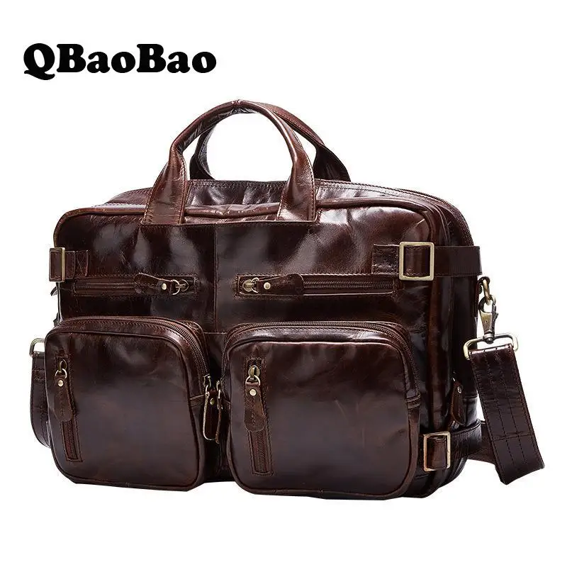 

Genuine Leather Men Travel Bag Multifunctional Back Big Bag Luggage Laptop Duffle Bag Crossbody 2017 Suitcase