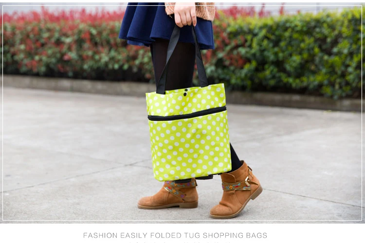 IUX портативная оксфордская переносная складная сумка новая многоразовая сумка-тележка для покупок Портативный чехол для тележки Сумки с цветами в Оксфордском стиле