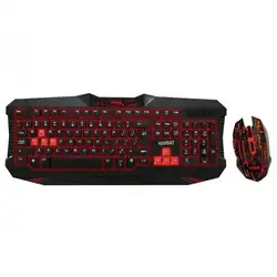 Упаковка teclado и мышь игровая прибл. Appbat teclado с подсветкой Led 12 ключей мультимедийная 8 игровая мышь 6 botones 24