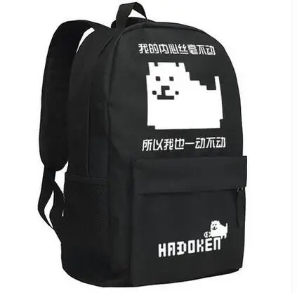 

Новый рюкзак для собак из аниме Undertale, модная светящаяся оксфордская школьная сумка, унисекс