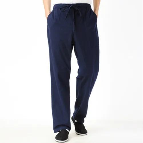 High Quality New Arrival Men Martial Arts Pants Kung Fu Tai Chi Cotton Trousers