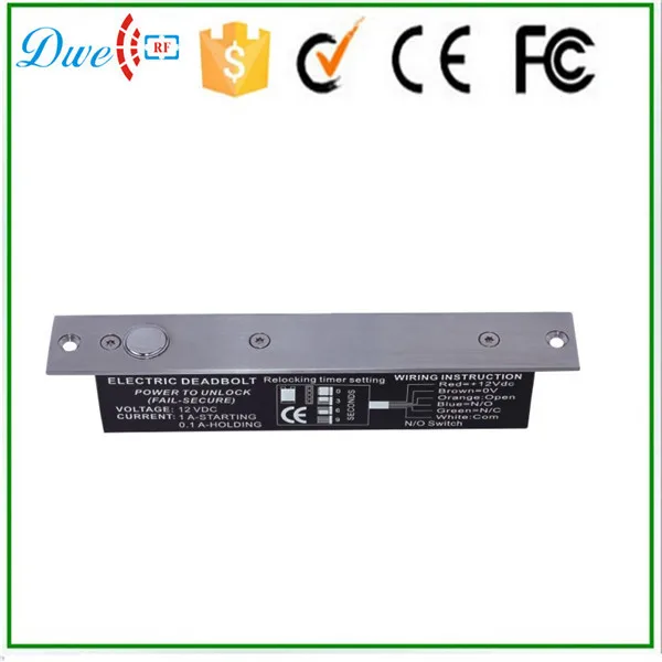 

locked when energized 12V stainless steel standalone controller electric latch bolt lock for sliding door