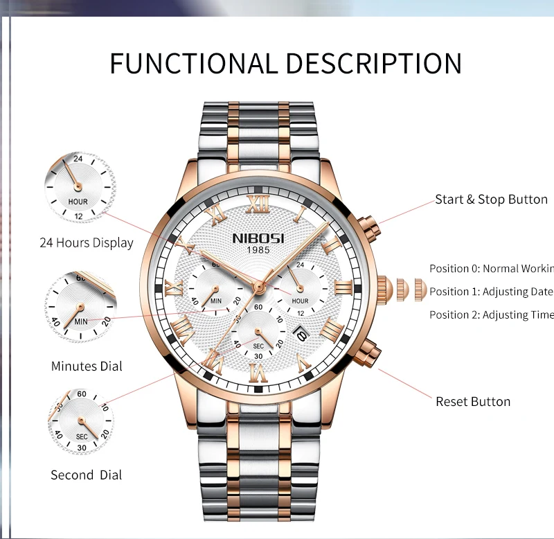 NIBOSImens watches top brand luxury sport watch male watch luxury mens watches top brand luxury leather mens watches blue        (5)