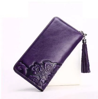 NAISIBAO2018 Новая роскошная модная Высококачественная Большая вместительная кожаная сумка женская маленькая сумка кожаный клатч - Цвет: Violet