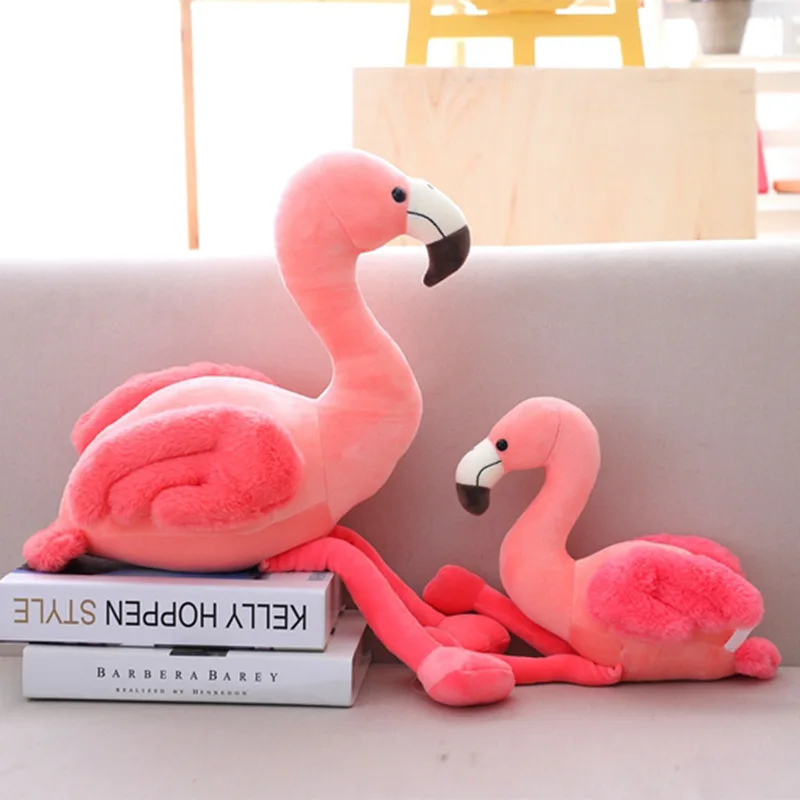 

1 pc 25cm 35cm 50cm Plush Flamingo Toys Stuffed Bird Soft Doll Pink Flamingo Kids Toys Wedding Gift High Quality