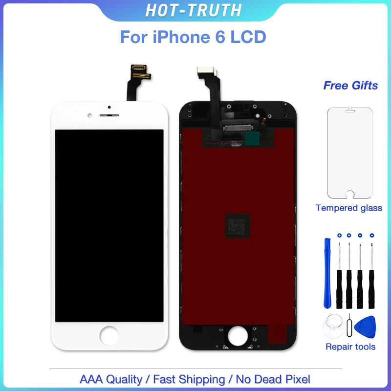 

1PCS Pantalla Screen LCD for iPhone 6 LCD Display Digitizer Touch Screen Assemby Free Shipping+Tools+Tempered Glass Protector