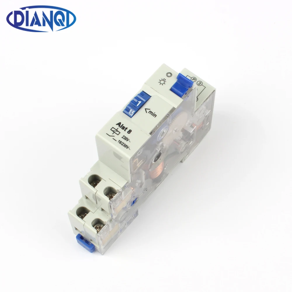

ALST8 7 Minutes Staircase Lighting Timer Switch 220VAC DIN rail mounted