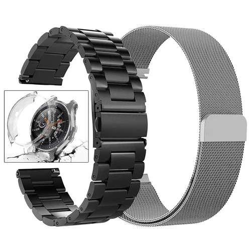 Чехол active 2+ ремешок для samsung galaxy watch 46 мм S3 Frontier huawei gt watch band 20 мм/22 мм металлический браслет+ Защитная крышка - Цвет ремешка: 1