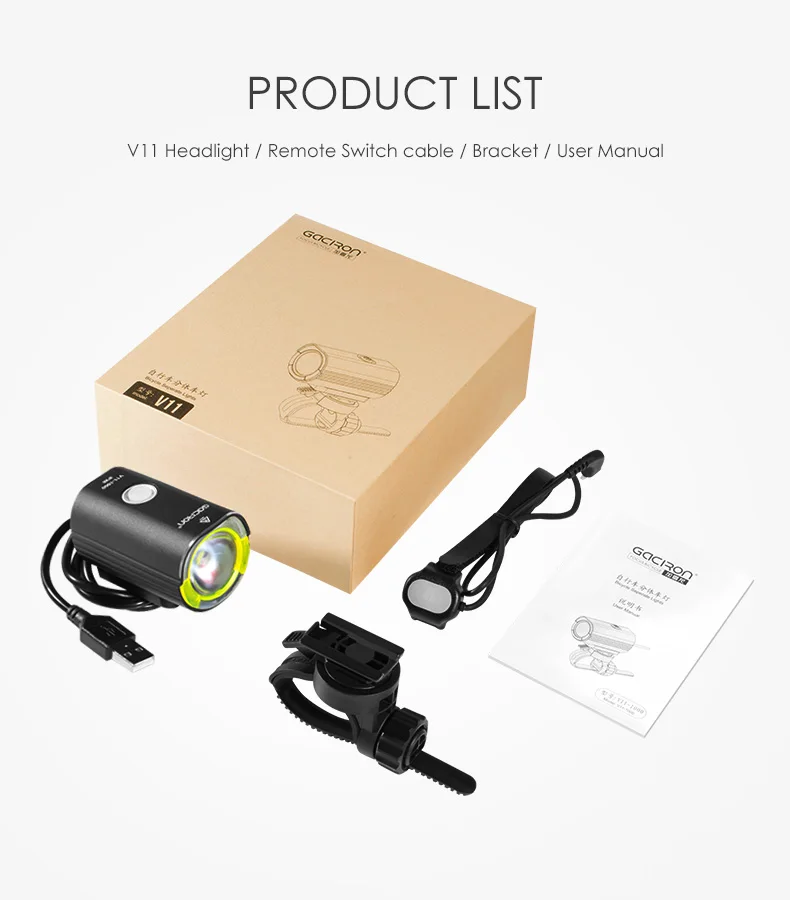 Top Gaciron V11 Split Type Bicycle Headlight for Race IPX6 Waterproof 1000 Lumens Bicycle Light Front Bicycle Accessories 15