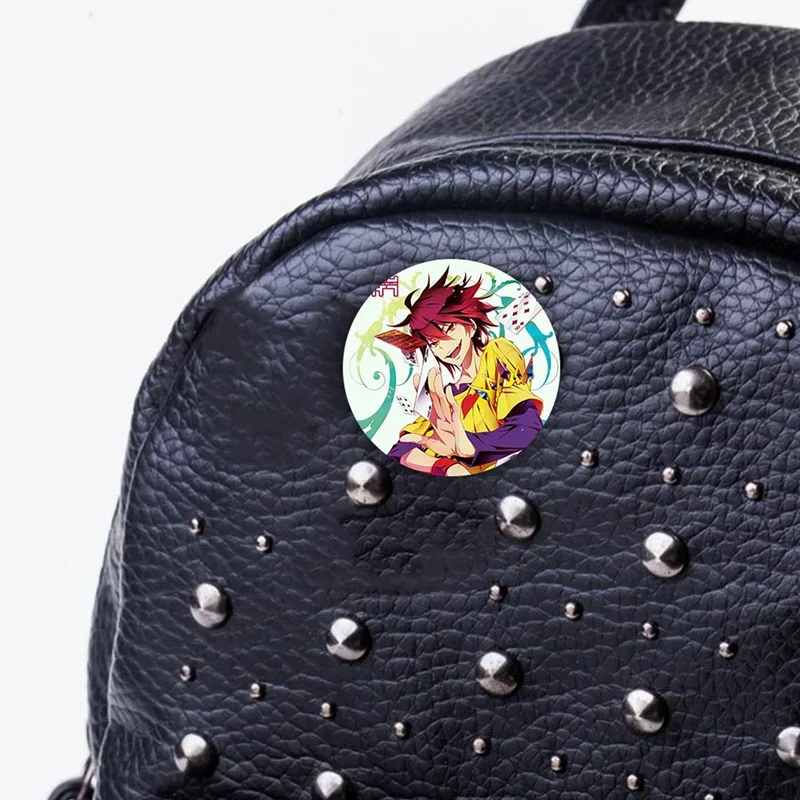 New Popular Brooch Japan Anime No Game No Life Shiro Sora Badge Russian Gaming Pin Coin Icon Cloth Backpack Ornament