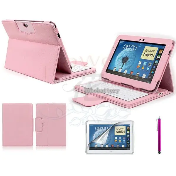 Съемная Беспроводная Bluetooth клавиатура + кожаный чехол держатель для Samsung Galaxy Note 10 1