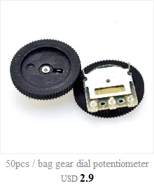 100 шт./пакет WH148 Одноместный соединение усилитель потенциометр 10K 20k 50k 100k 500k. L: 15 мм