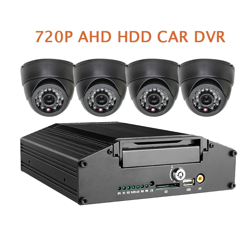 Бесплатная доставка g-сенсор H.264 HDD 4ch 720 P AHD Видеорегистраторы для автомобилей