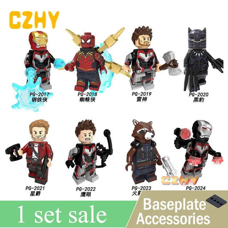 

Set Sale Building Blocks Iron Man Spider Man Thor Batman Sipder-Man Action For Children Toys PG8232