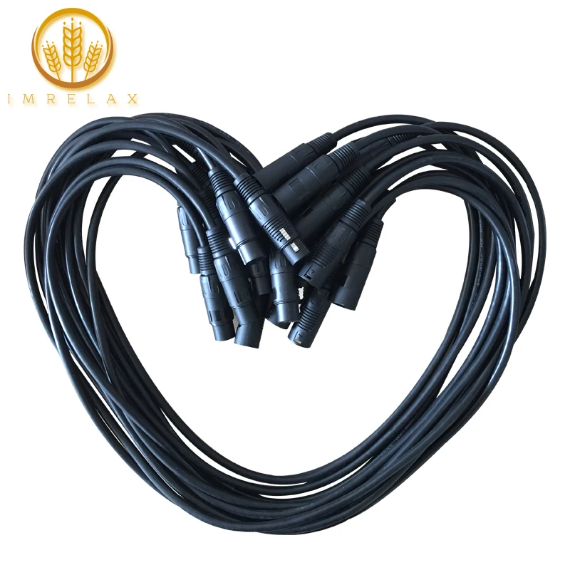 IMRELAX 10 шт. DMX кабель 3,25 футов/1 метр Длина сценический свет кабель провода с 3 контактный сигнал XLR кабель для мужчин гнездо для подключения