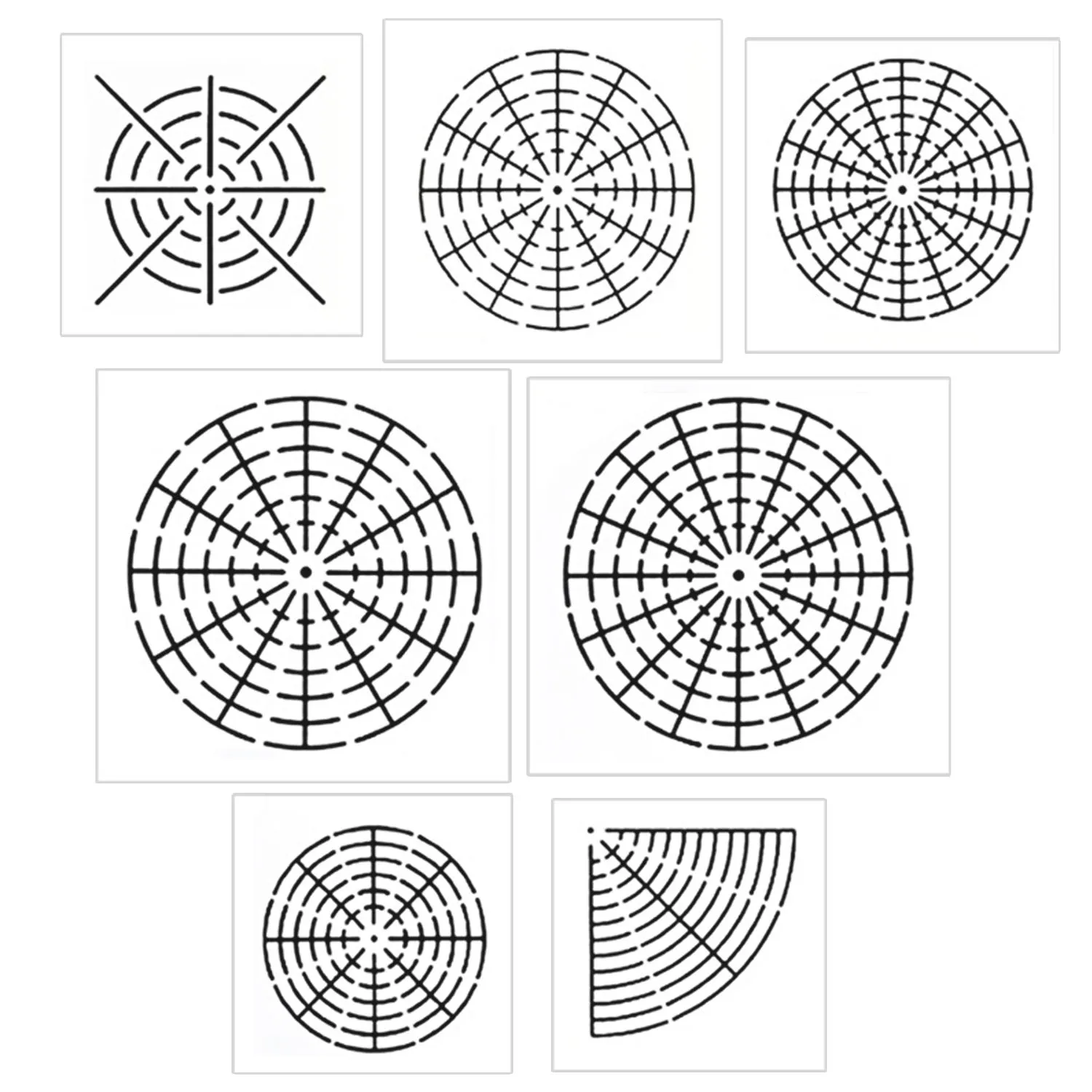 7 шт. в ассортименте стильные мандалы расставные трафареты для картин шаблоны инструменты с черными карддосками для деревянных пород ткани стены искусства
