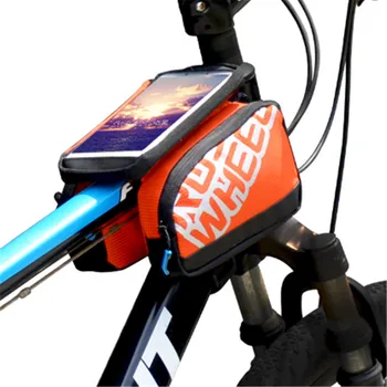 

ROSWHEEL Bicycle Bag Bike Bicycle Front Top Tube Frame Pannier Double 5.5inch Touchscreen Pouch Riding Cycling LOHAS SERIES