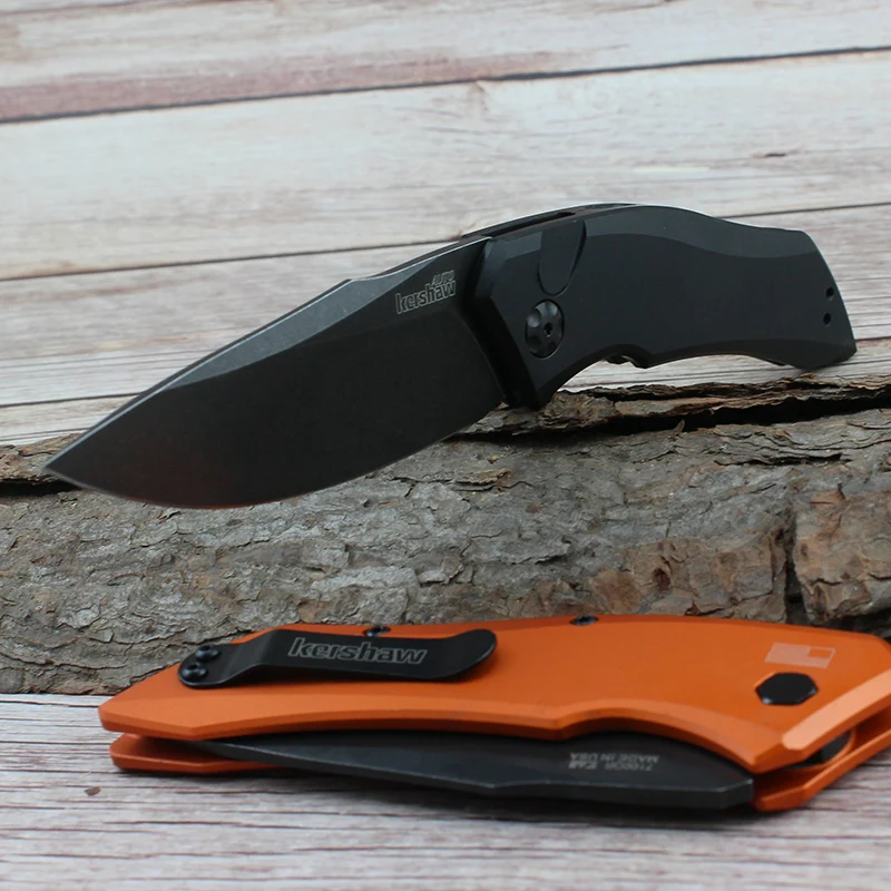 Online Cuchillos de bolsillo Kershaw 7100 cuchillo plegable rápido de aleación de aluminio mango de Camping al aire libre D2 cuchilla de caza cuchillo de supervivencia EDC herramientas