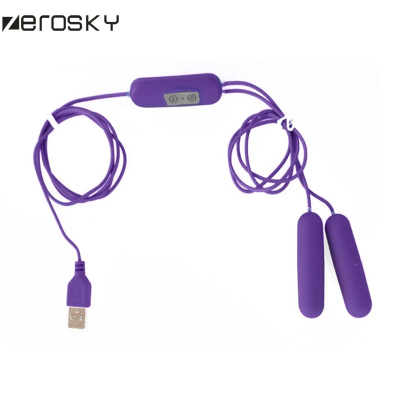 Двойной вибратор USB Egg Vibe пуля Анальная пробка Анальный и Стимулятор клитора для