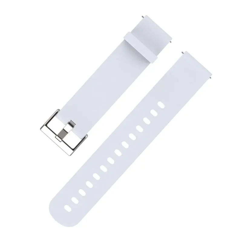 20 мм спортивный силиконовый ремешок чехол для Xiaomi Huami Amazfit Bip BIT Band смарт часы браслет Аксессуары Защитный Браслет - Цвет: White
