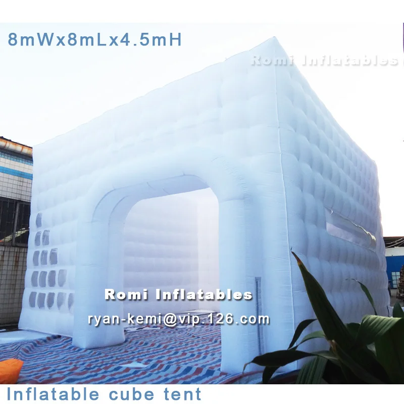 Free shipping 8x8x4.5mH inflatable cube tent cubic tent giant inflatable tents advertising inflatable tent