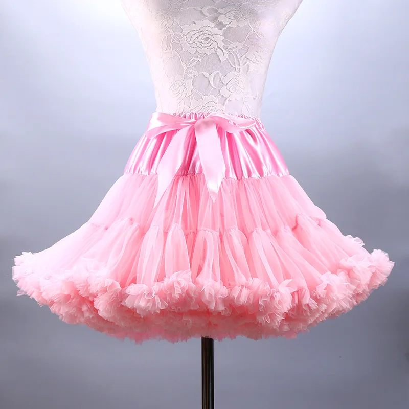 

Spring Autumn Women Skirts TUTU Tulle Vintage Mini Pleated Skirt high waist short skirt Lolita Petticoat Falda Mujer Saia LZ074