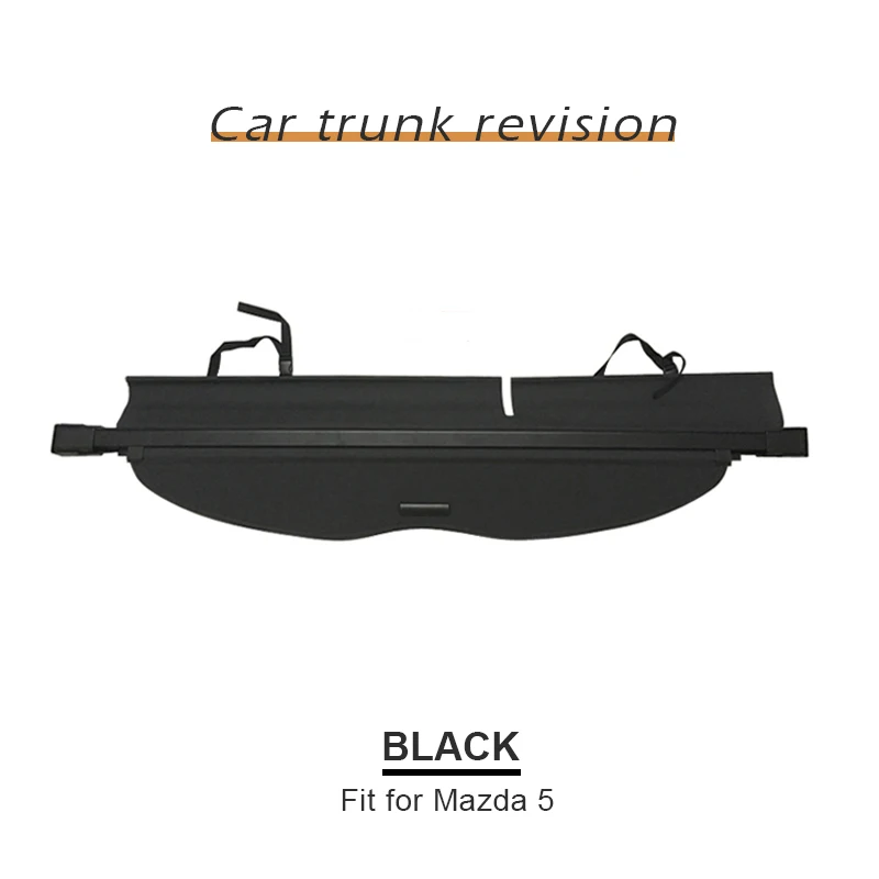 Black CNparts Автомобильный задний багажник Грузовой чехол для Mazda 5 2013- автомобильный Стайлинг Черный защитный щит тени авто аксессуары - Цвет: Black