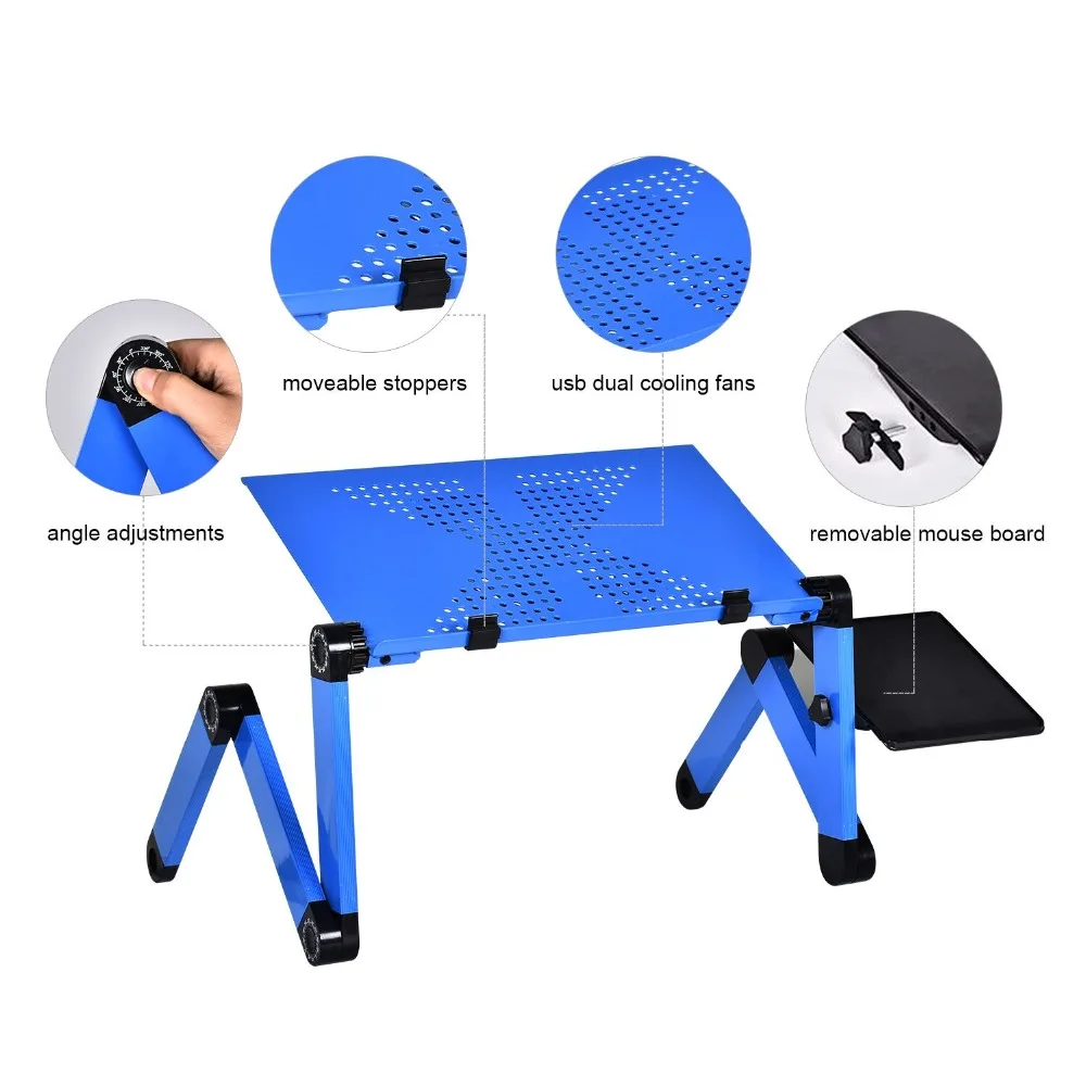 Portable Mobile Laptop Standing Desk For Bed Sofa Laptop Folding Table Notebook Desk With Mouse Pad & Cooling Fan For Office Portable Mobile Laptop Standing Desk For Bed Sofa Laptop Folding Table Notebook Desk With Mouse Pad & Cooling Fan For Office