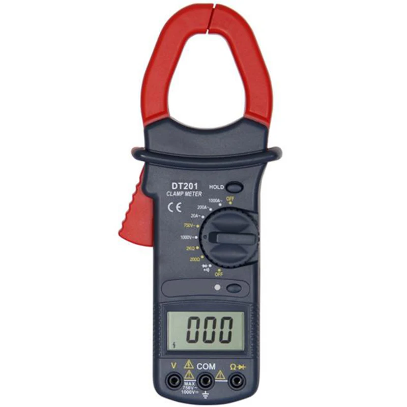 

Urijk Clamp type ammeter Digital clamp universal meter Electrical measure tool Instruments Current Meters DT201
