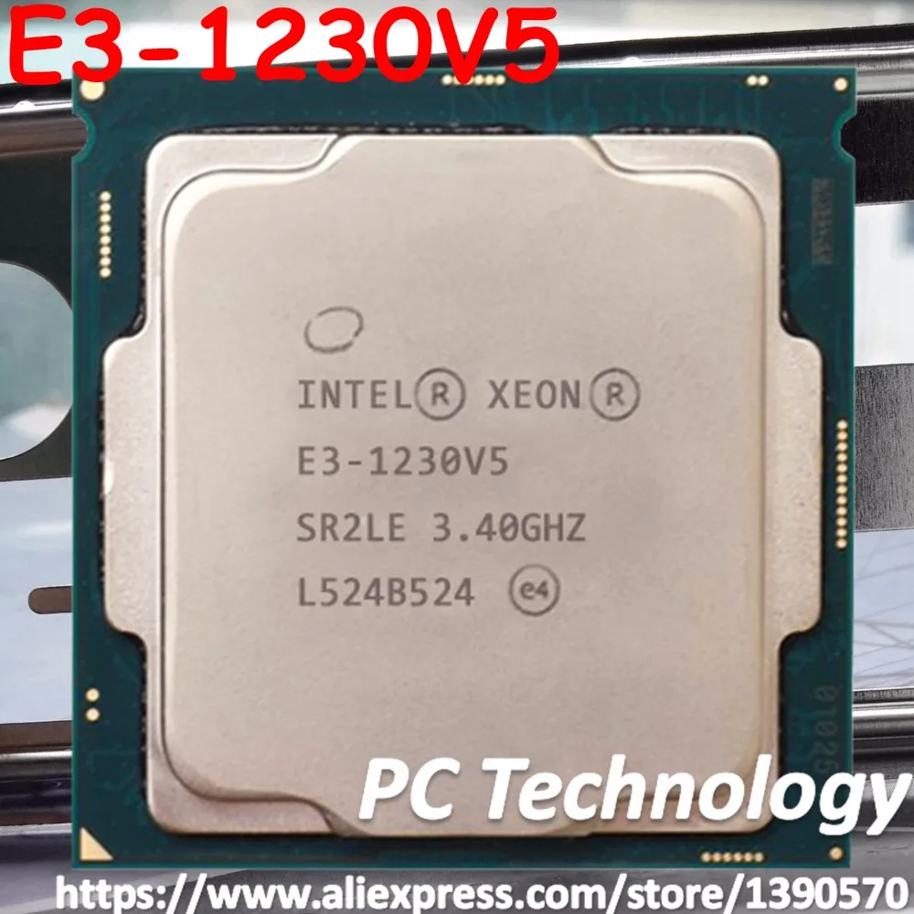 Оригинальный процессор Intel Xeon E3 1230V5 CPU 3 40 GHz 8M 80W LGA1151 1230 V5 четырехъядерный