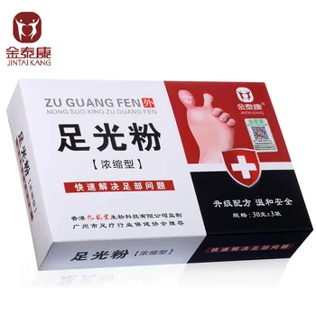 

Gold Taikang Zuguangfen Powder Foot Odor Powder Foot Blisters Feet Pack 30 G*3 Packs / Box