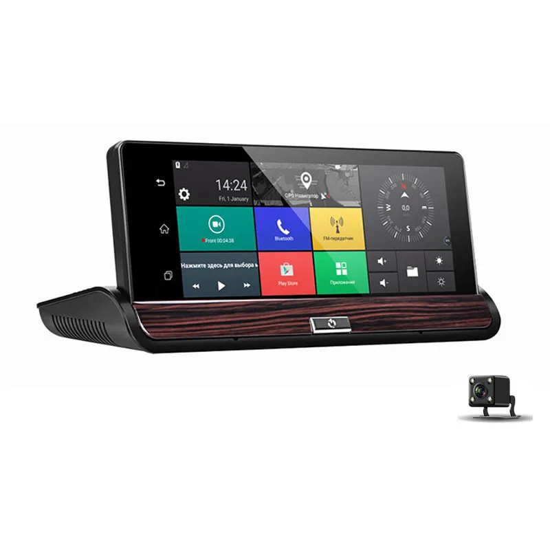 

7" Navigator car DVR GPS Android 3G 1GB +16GB Bluetooth Hands-Free With Rear View Camera Wifi Gps Navigation Dashcam Dual Lens