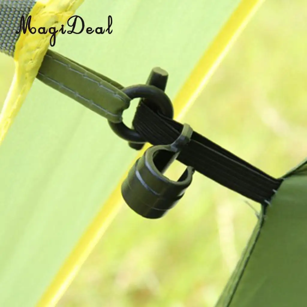 MagiDeal 10pcs Camping Tent Clips Accessories Outdoor Tent Hook Clamp Black 2.5cm