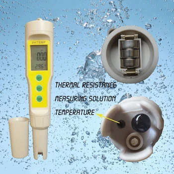

2 in 1 High Accuracy 0.0-14.0pH Digital PH Meter and Thermometer Portable PH Tester for Aquarium Pool Laboratory medidor de PH